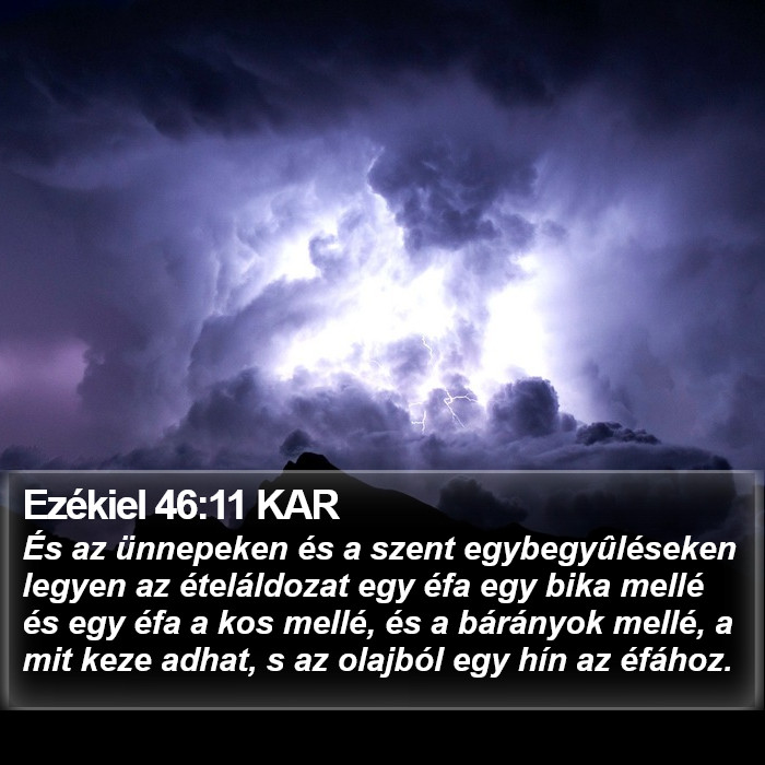 Ezékiel 46:11 KAR Bible Study
