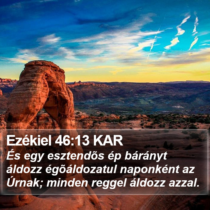 Ezékiel 46:13 KAR Bible Study