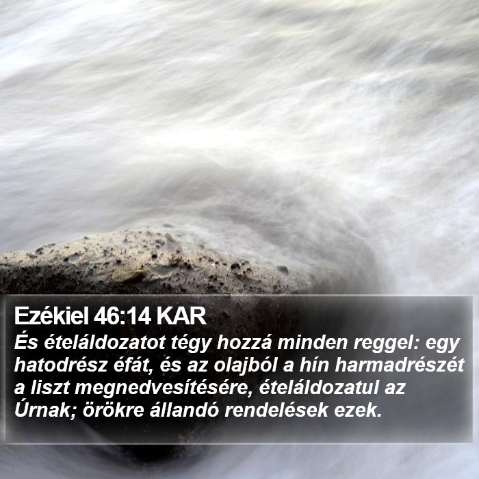 Ezékiel 46:14 KAR Bible Study