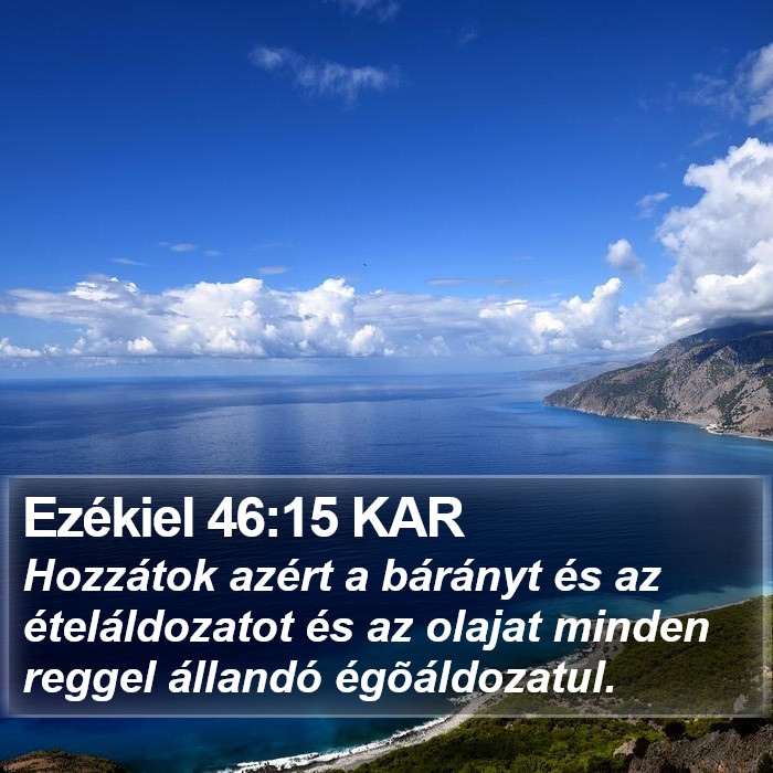 Ezékiel 46:15 KAR Bible Study