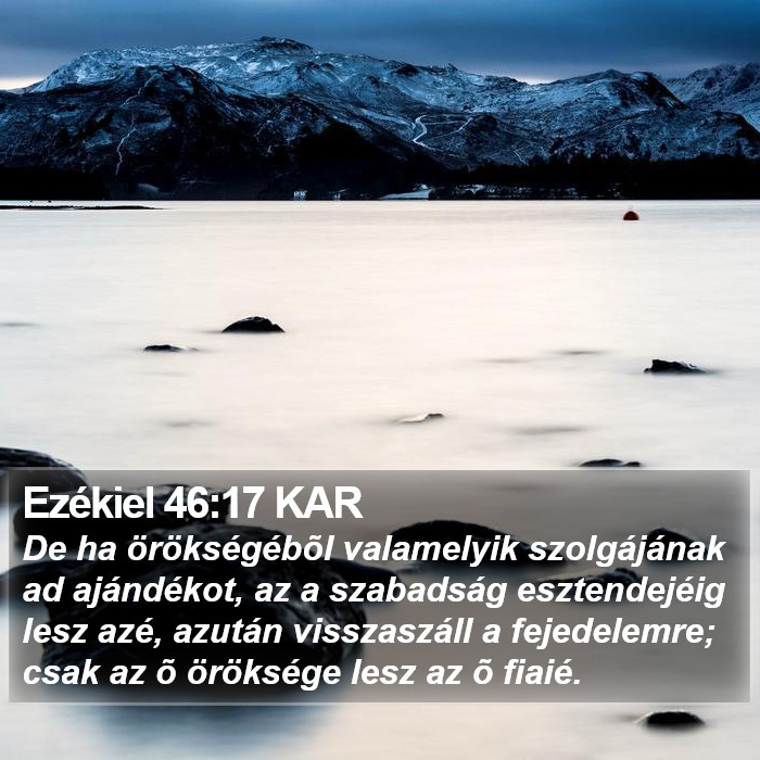 Ezékiel 46:17 KAR Bible Study