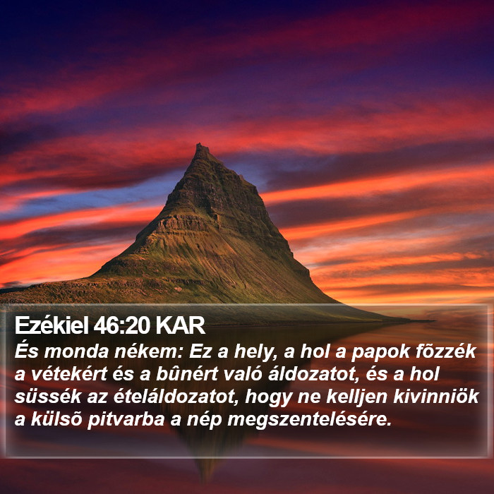 Ezékiel 46:20 KAR Bible Study