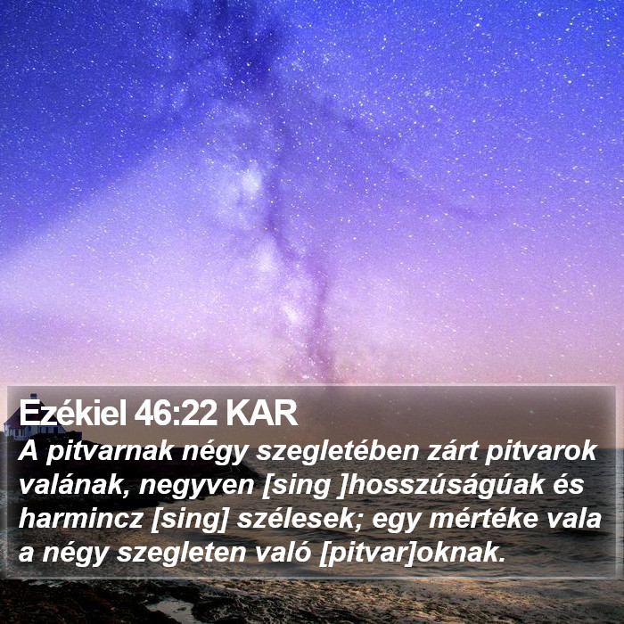 Ezékiel 46:22 KAR Bible Study