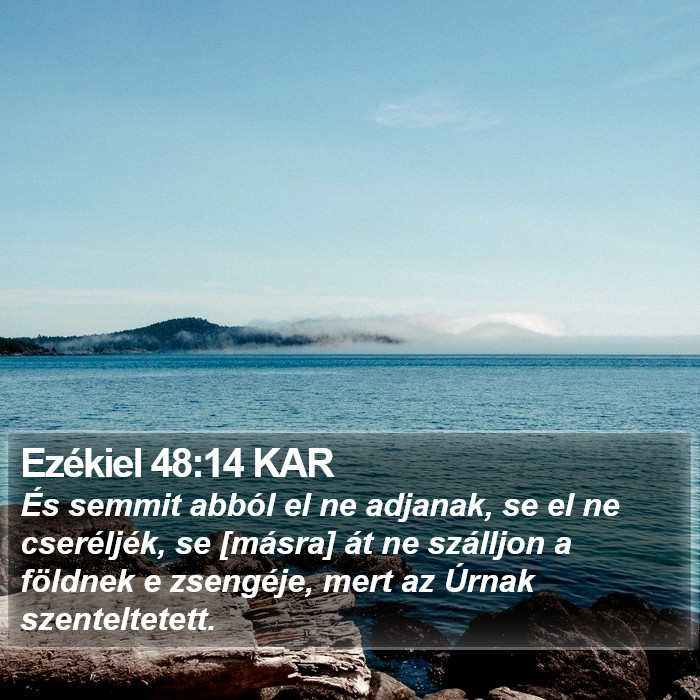 Ezékiel 48:14 KAR Bible Study