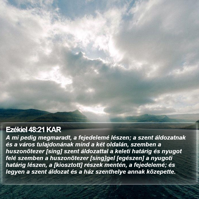 Ezékiel 48:21 KAR Bible Study