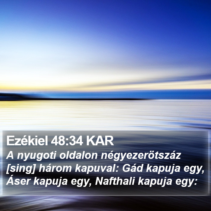 Ezékiel 48:34 KAR Bible Study