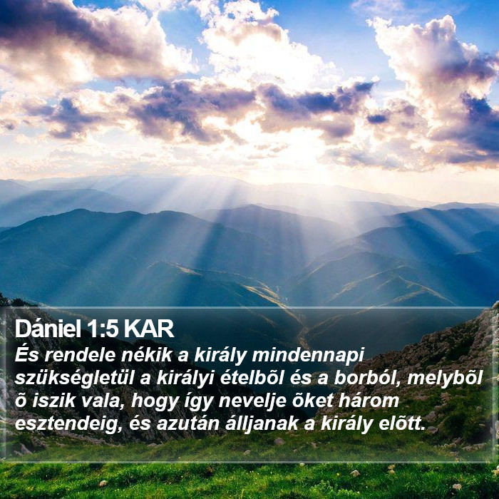 Dániel 1:5 KAR Bible Study