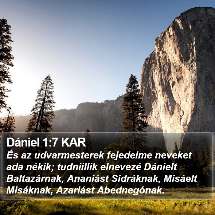 Dániel 1:7 KAR Bible Study