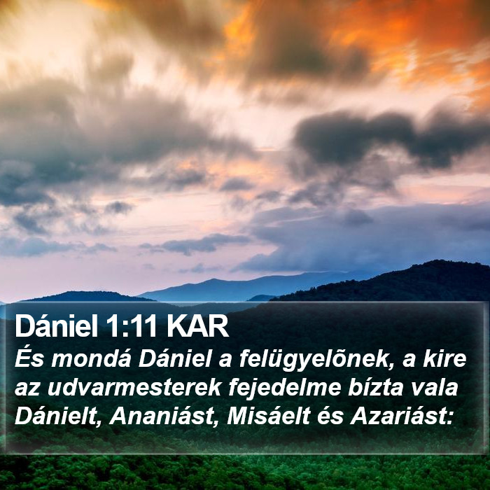 Dániel 1:11 KAR Bible Study