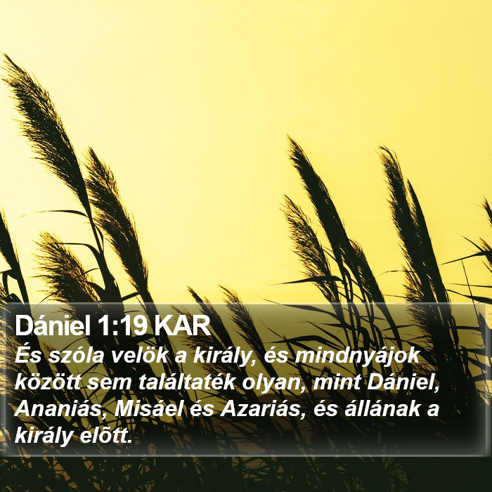 Dániel 1:19 KAR Bible Study