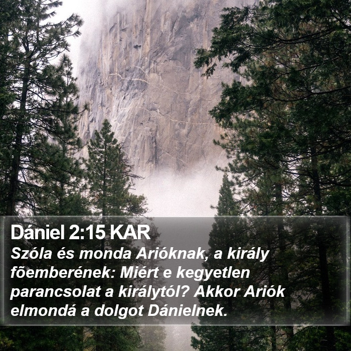 Dániel 2:15 KAR Bible Study