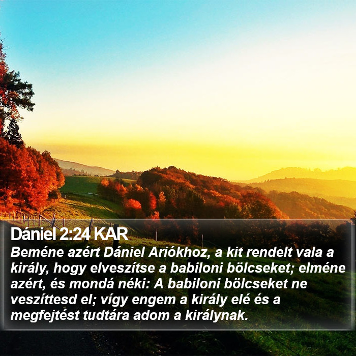 Dániel 2:24 KAR Bible Study