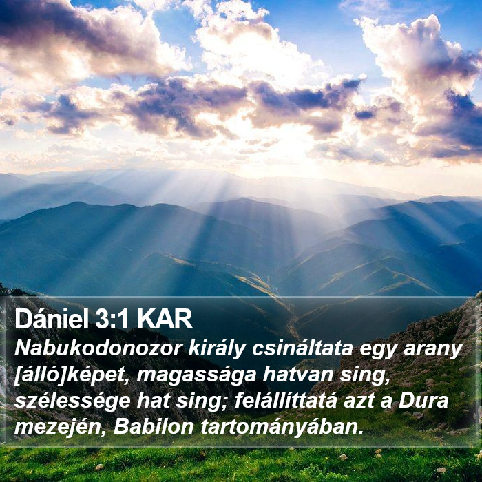 Dániel 3:1 KAR Bible Study