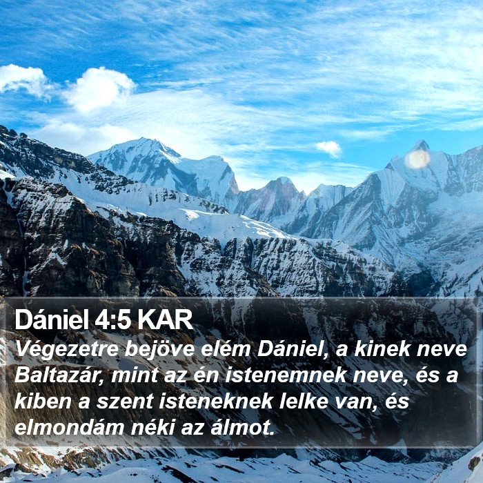 Dániel 4:5 KAR Bible Study