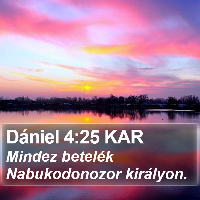 Dániel 4:25 KAR Bible Study