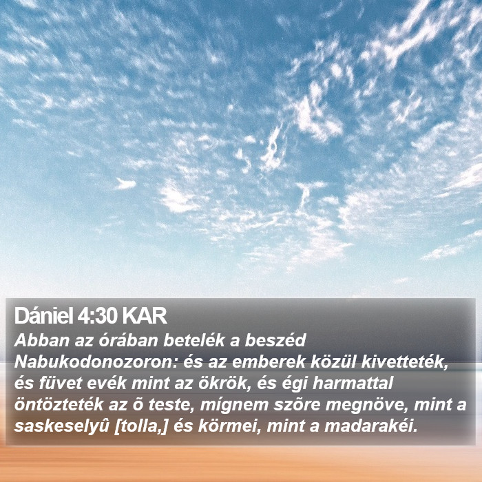 Dániel 4:30 KAR Bible Study