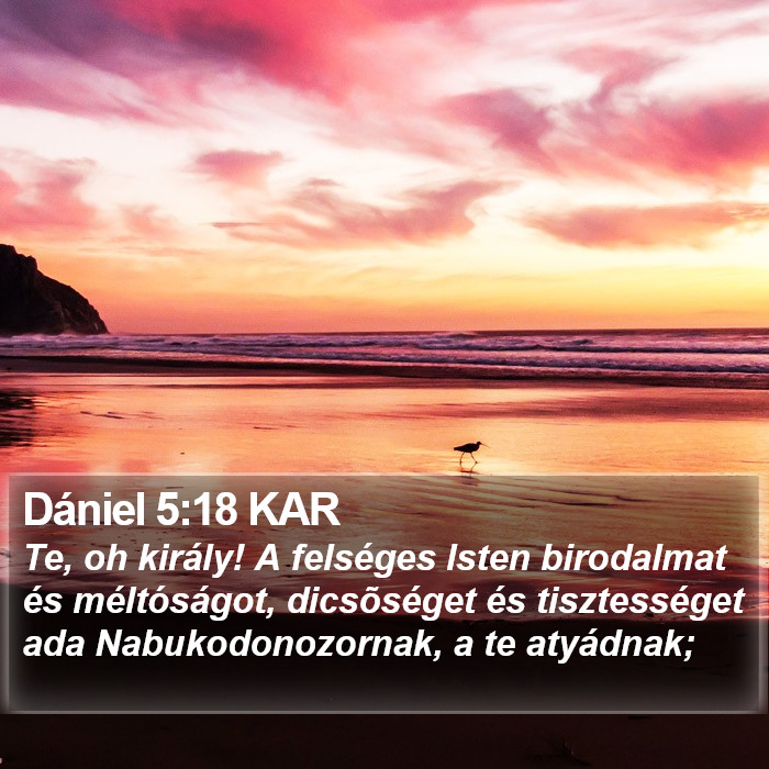 Dániel 5:18 KAR Bible Study