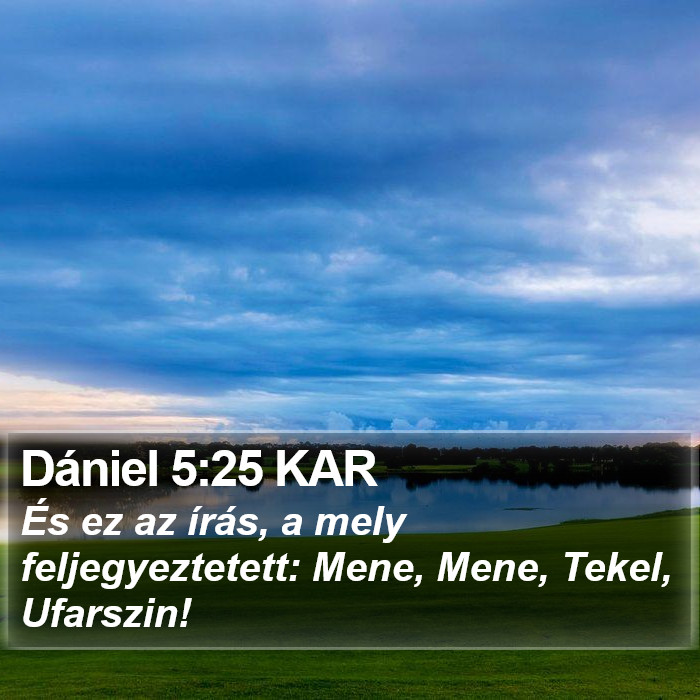 Dániel 5:25 KAR Bible Study