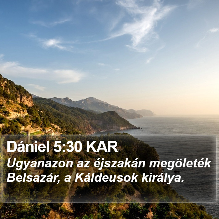 Dániel 5:30 KAR Bible Study