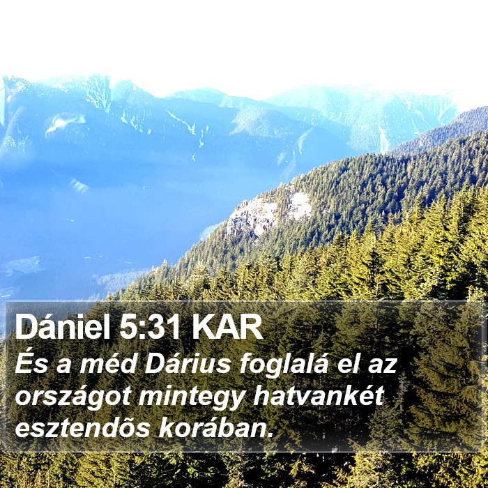 Dániel 5:31 KAR Bible Study