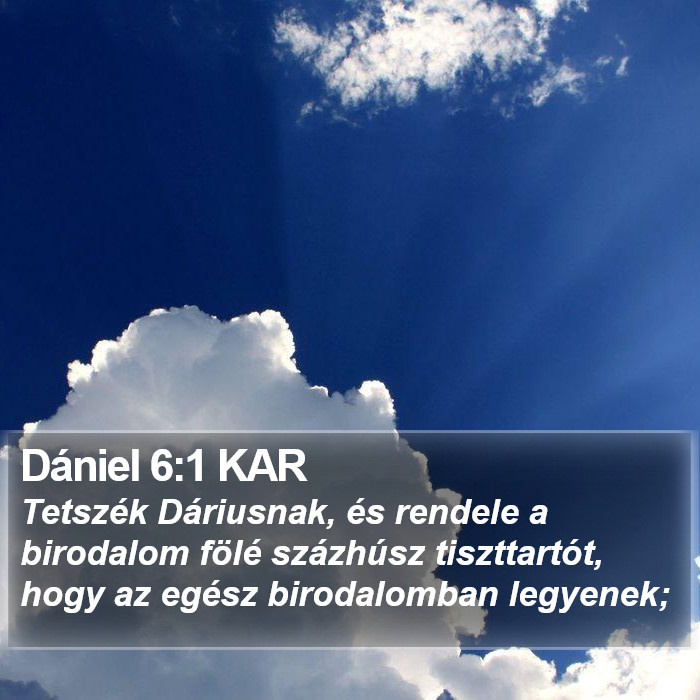 Dániel 6:1 KAR Bible Study