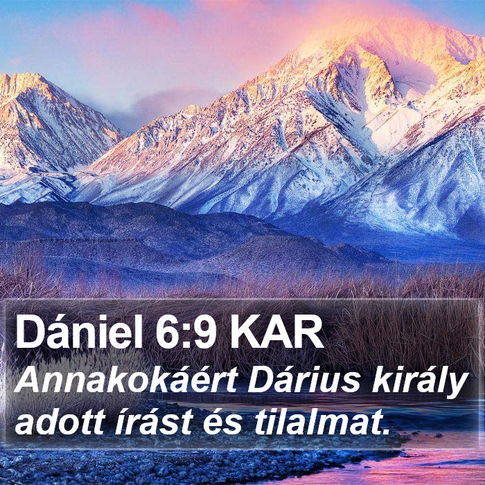 Dániel 6:9 KAR Bible Study