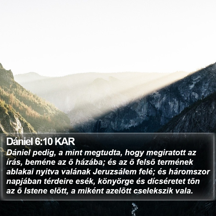 Dániel 6:10 KAR Bible Study