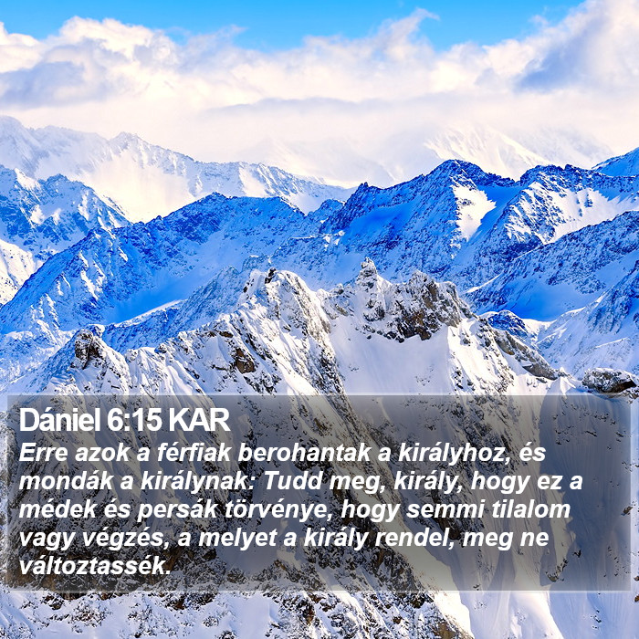 Dániel 6:15 KAR Bible Study