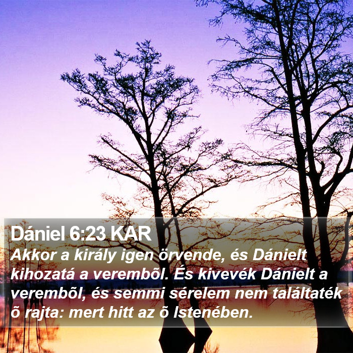 Dániel 6:23 KAR Bible Study