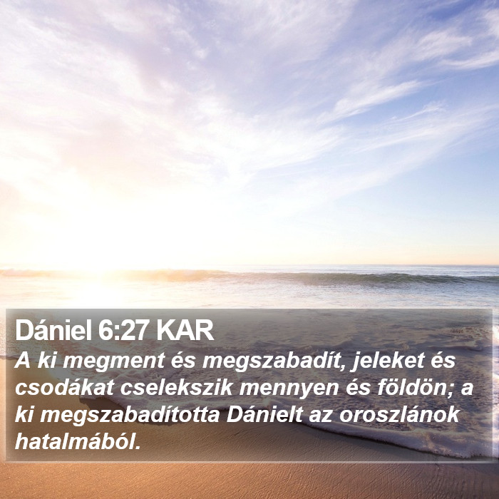 Dániel 6:27 KAR Bible Study