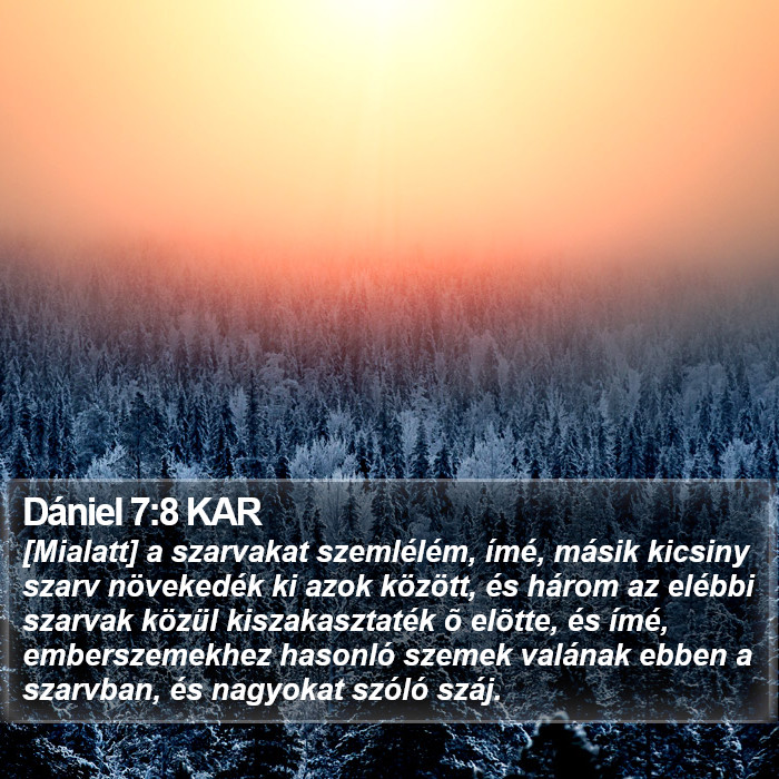 Dániel 7:8 KAR Bible Study