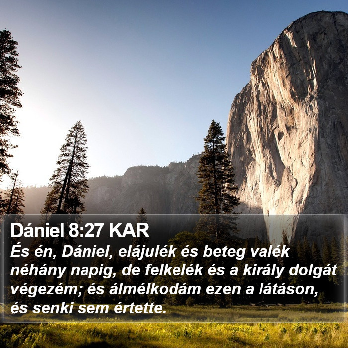 Dániel 8:27 KAR Bible Study