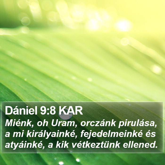 Dániel 9:8 KAR Bible Study