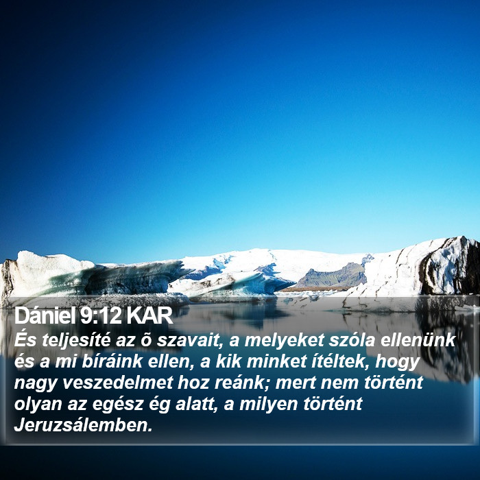 Dániel 9:12 KAR Bible Study