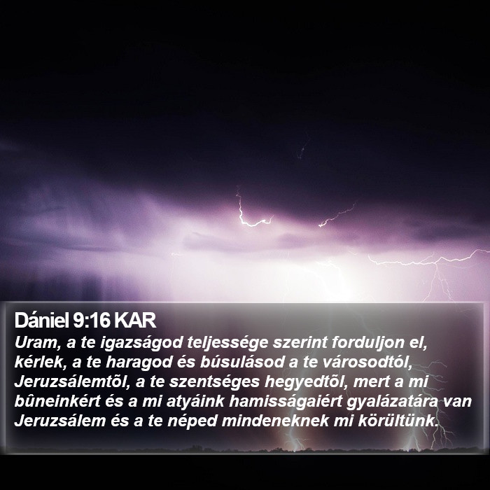 Dániel 9:16 KAR Bible Study