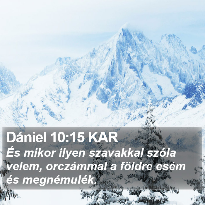 Dániel 10:15 KAR Bible Study