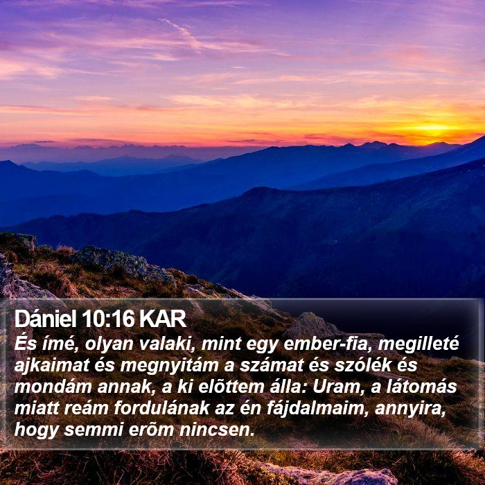 Dániel 10:16 KAR Bible Study