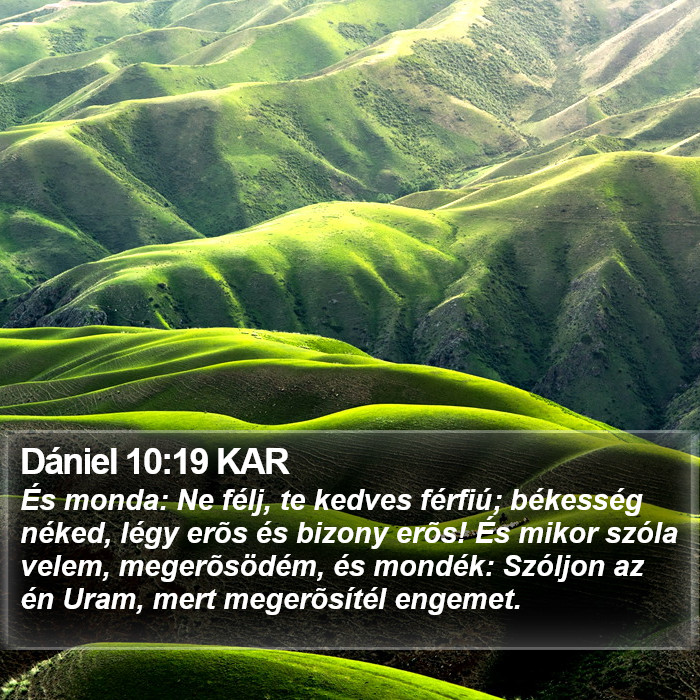 Dániel 10:19 KAR Bible Study