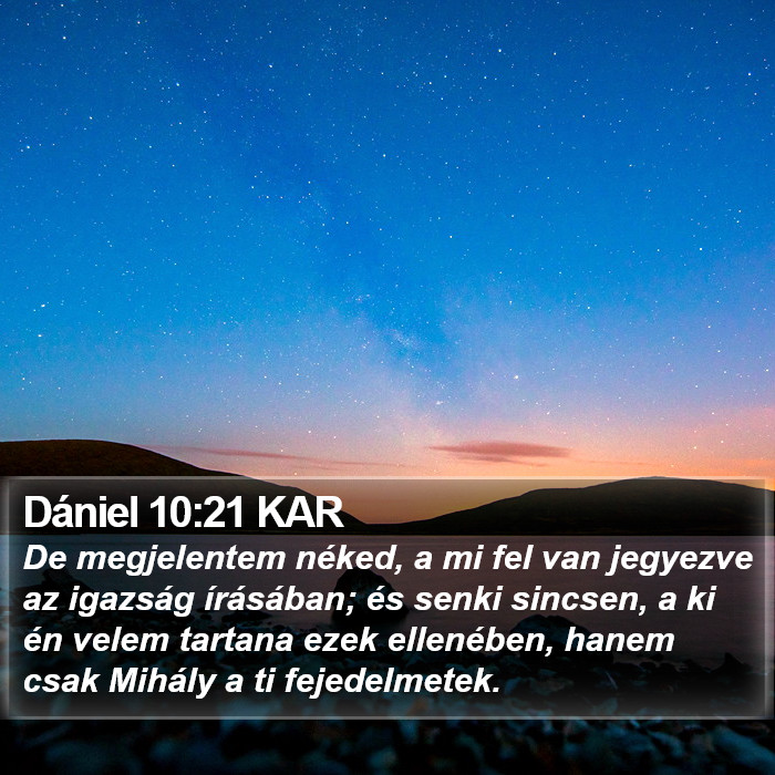 Dániel 10:21 KAR Bible Study