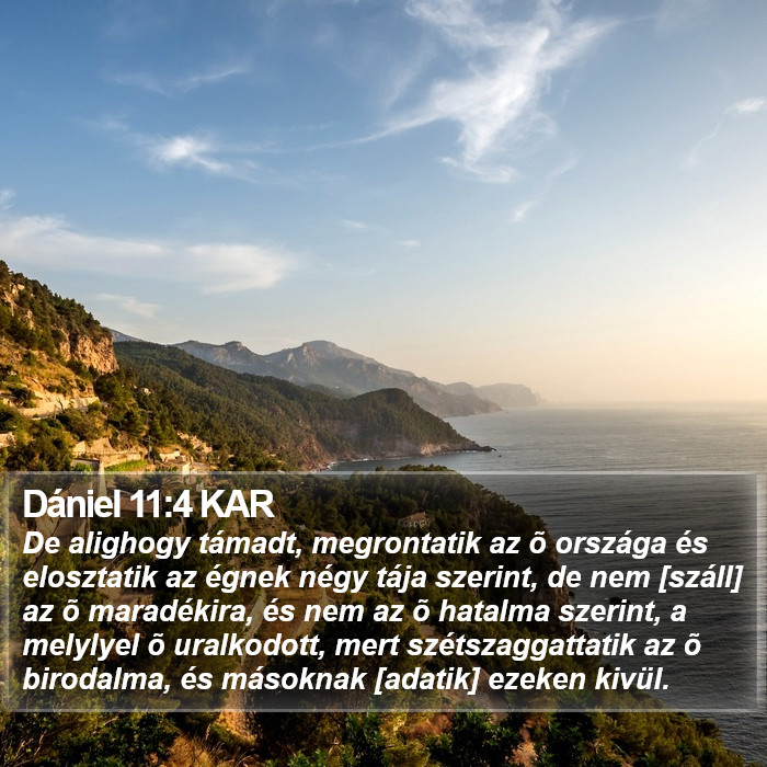 Dániel 11:4 KAR Bible Study