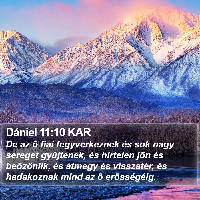 Dániel 11:10 KAR Bible Study