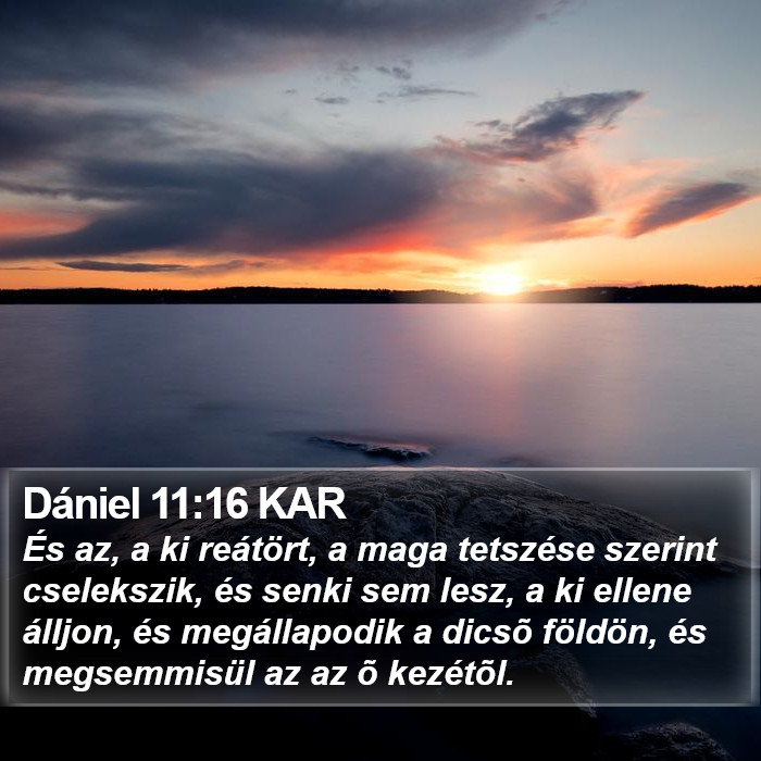 Dániel 11:16 KAR Bible Study