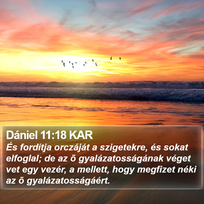 Dániel 11:18 KAR Bible Study