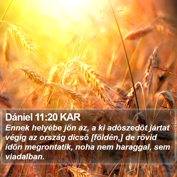 Dániel 11:20 KAR Bible Study