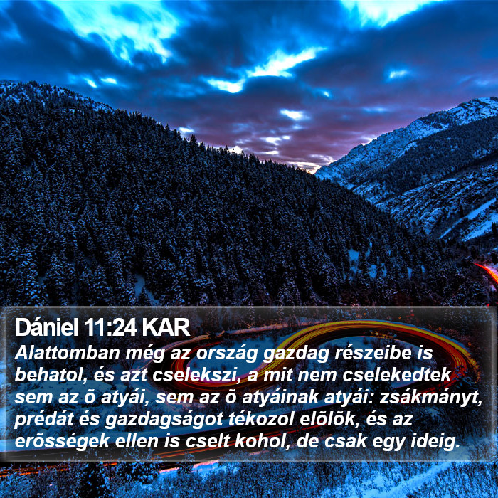 Dániel 11:24 KAR Bible Study