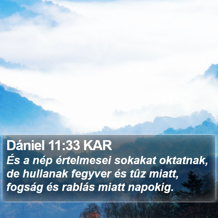 Dániel 11:33 KAR Bible Study