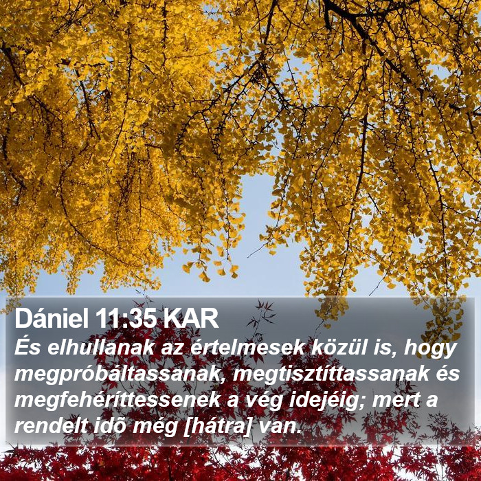 Dániel 11:35 KAR Bible Study