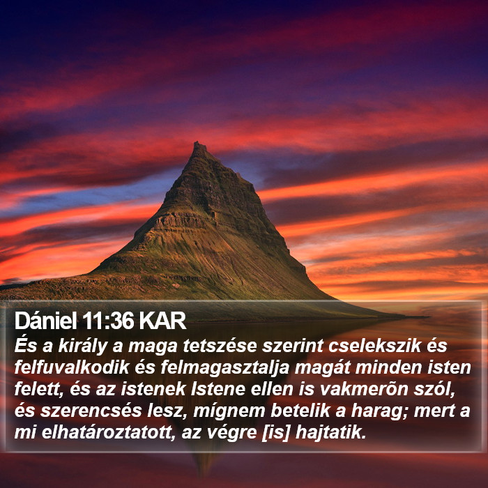 Dániel 11:36 KAR Bible Study