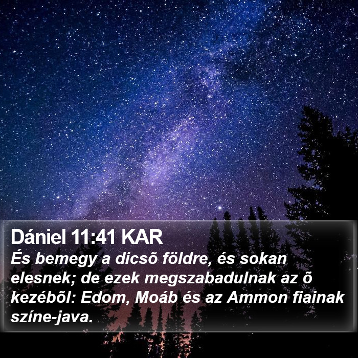 Dániel 11:41 KAR Bible Study