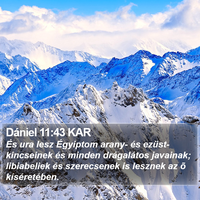 Dániel 11:43 KAR Bible Study